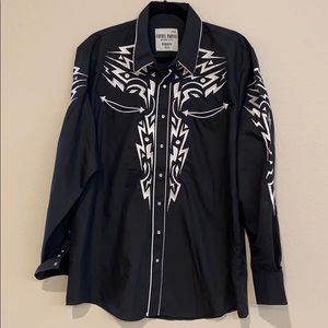 Rafael Amaya Men’s Ranger’s Black Cowboy Shirt